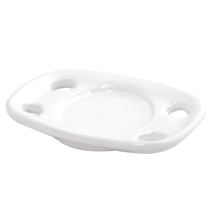 Kingston BATD3966 Toothbrush and Tumbler Holder Dish Only, White