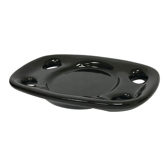 Kingston Water Onyx BATD9116BK Toothbrush and Tumbler Holder Dish Only, Black