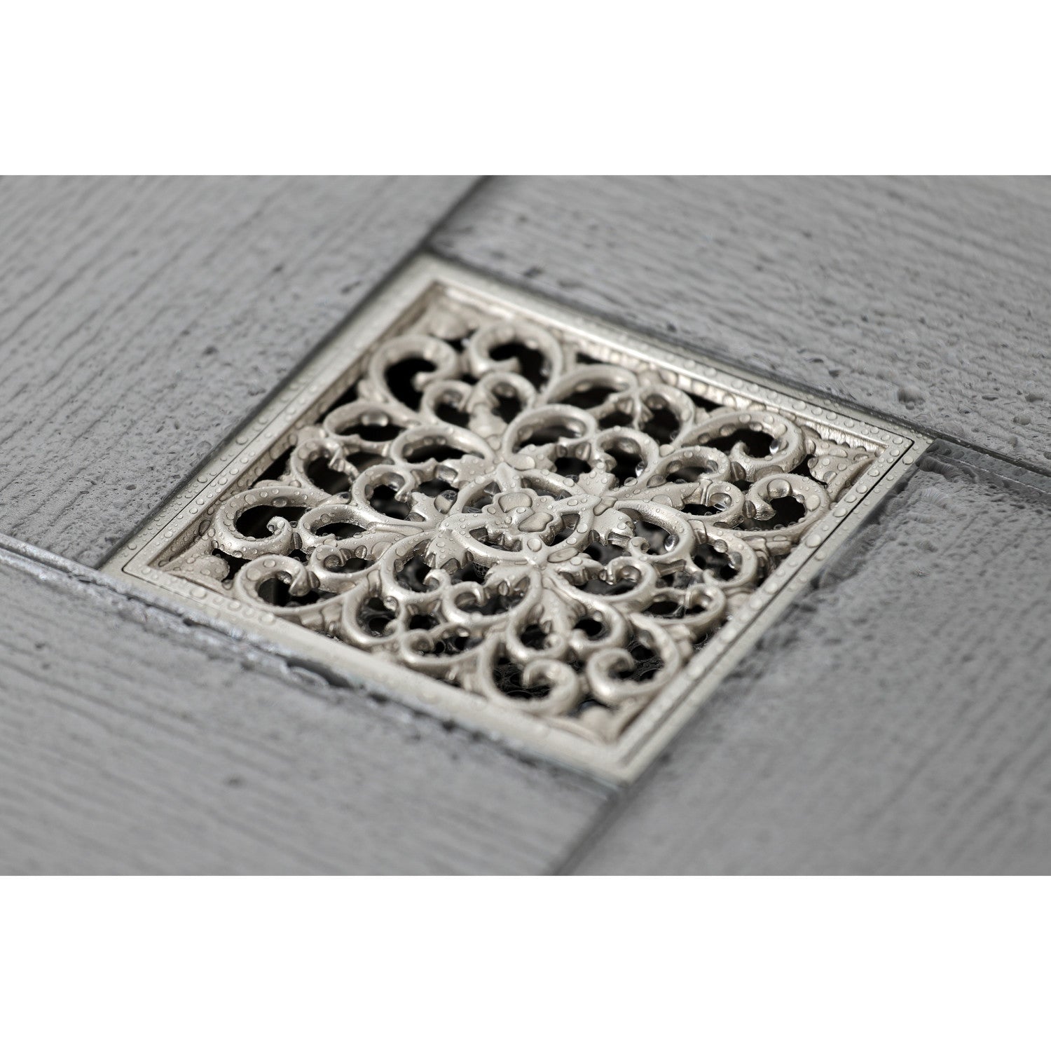 Kingston Brass Watercourse BSF6310BN 4-Inch Square Grid Shower Drain with  Hair Catche