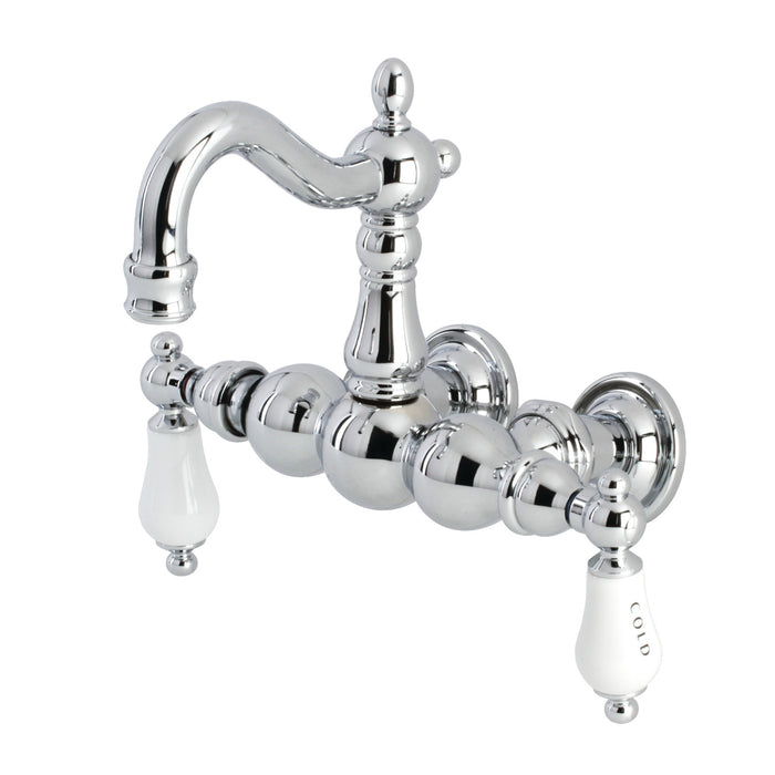 Heritage CA1004T1 Two-Handle 2-Hole Tub Wall Mount Clawfoot Tub Faucet, Polished Chrome