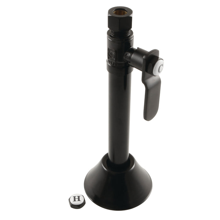 Kingston Sona CA8325MB - Whitaker 1/2-Inch Sweat x 3/8-Inch O.D. Comp Straight Shut-Off Valve with 5-Inch Extension, Matte Black