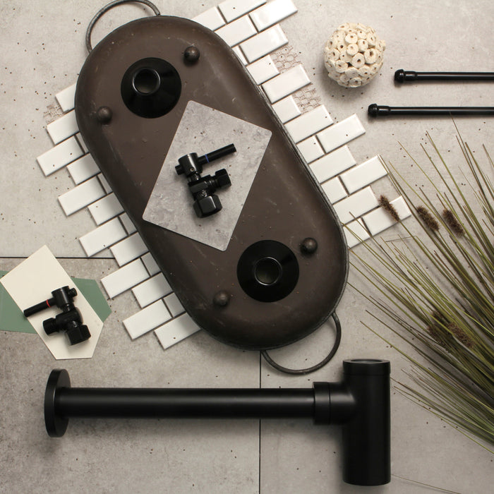 Complement CB38300MB 30-Inch Bullnose Bathroom Supply Line, Matte Black