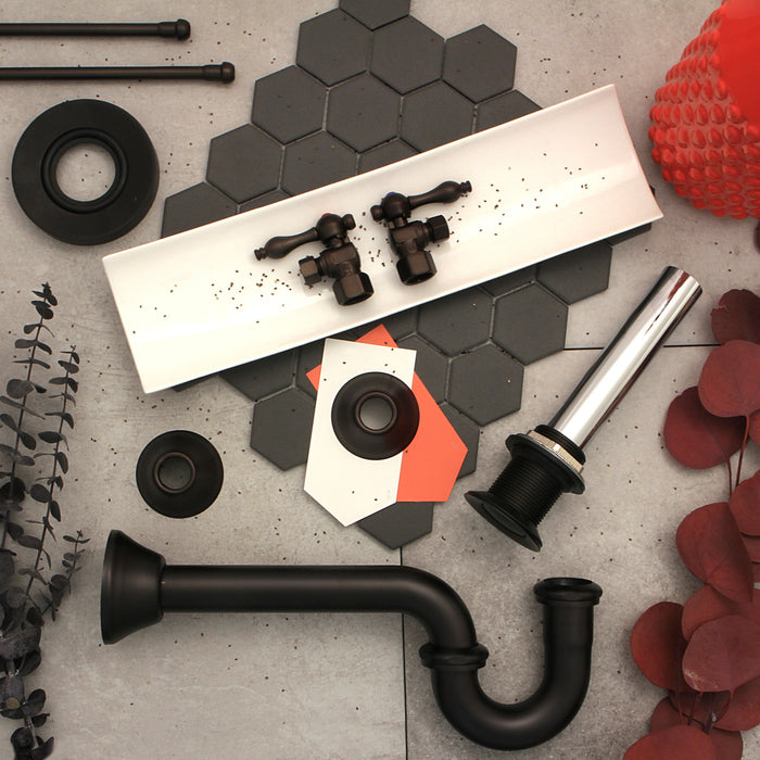 Complement CB38305 30-Inch Bullnose Bathroom Supply Line, Oil Rubbed Bronze