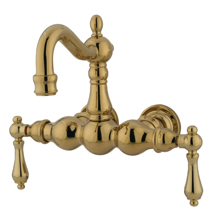 Vintage CC1001T2 Two-Handle 2-Hole Tub Wall Mount Clawfoot Tub Faucet, Polished Brass