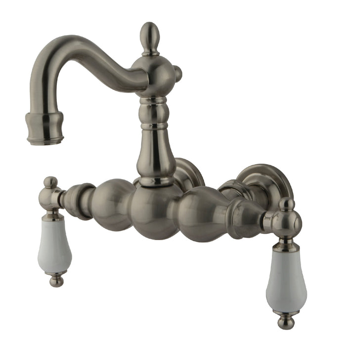 Vintage CC1005T8 Two-Handle 2-Hole Tub Wall Mount Clawfoot Tub Faucet, Brushed Nickel