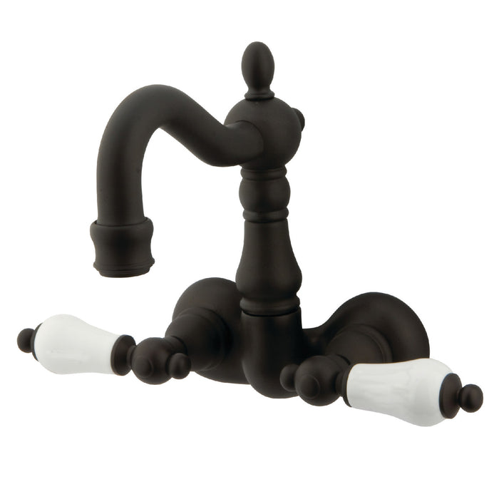 Vintage CC1075T5 Two-Handle 2-Hole Tub Wall Mount Clawfoot Tub Faucet, Oil Rubbed Bronze