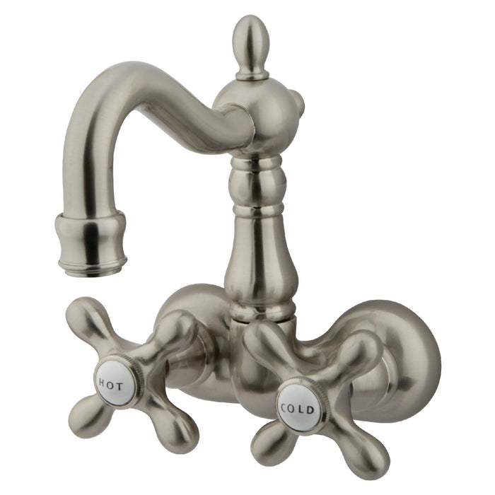 Vintage CC1077T8 Two-Handle 2-Hole Tub Wall Mount Clawfoot Tub Faucet, Brushed Nickel