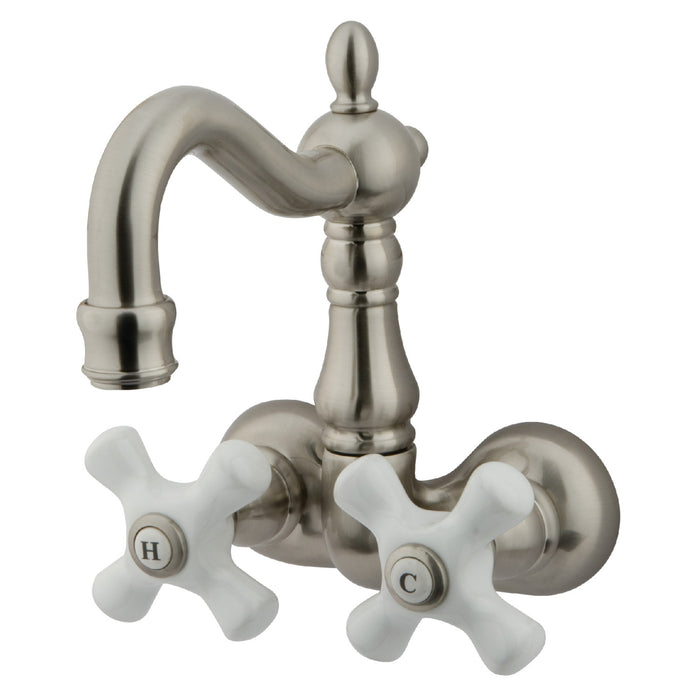 Vintage CC1079T8 Two-Handle 2-Hole Tub Wall Mount Clawfoot Tub Faucet, Brushed Nickel