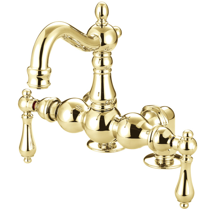Vintage CC1091T2 Two-Handle 2-Hole Deck Mount Clawfoot Tub Faucet, Polished Brass
