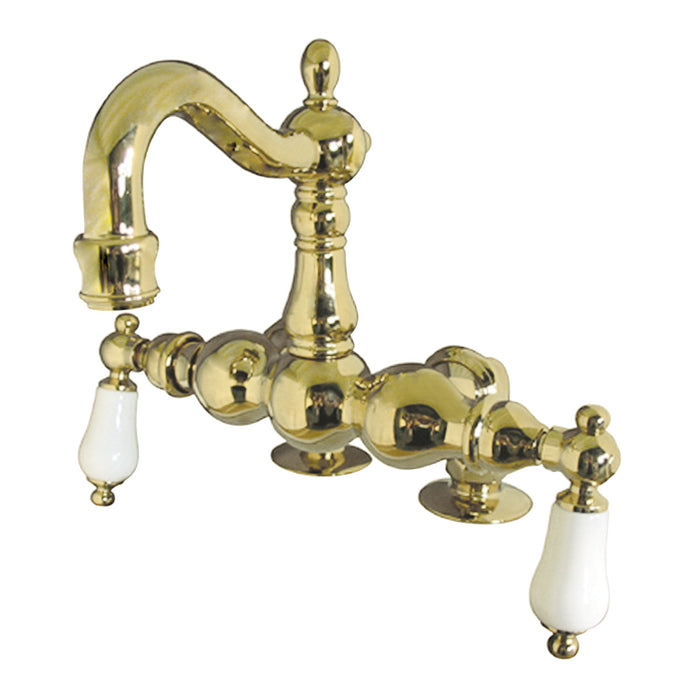 Vintage CC1093T2 Two-Handle 2-Hole Deck Mount Clawfoot Tub Faucet, Polished Brass