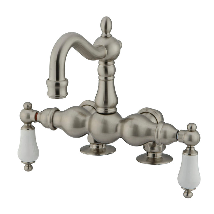 Vintage CC1093T8 Two-Handle 2-Hole Deck Mount Clawfoot Tub Faucet, Brushed Nickel