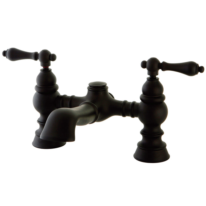 Heritage CC1131T5 Two-Handle 2-Hole Deck Mount Clawfoot Tub Faucet, Oil Rubbed Bronze
