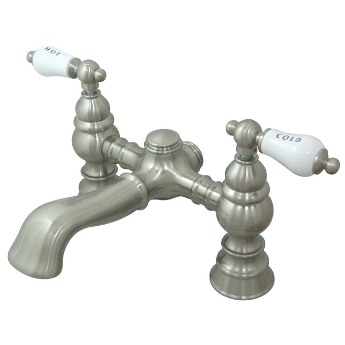 Vintage CC1132T8 Two-Handle 2-Hole Deck Mount Clawfoot Tub Faucet, Brushed Nickel