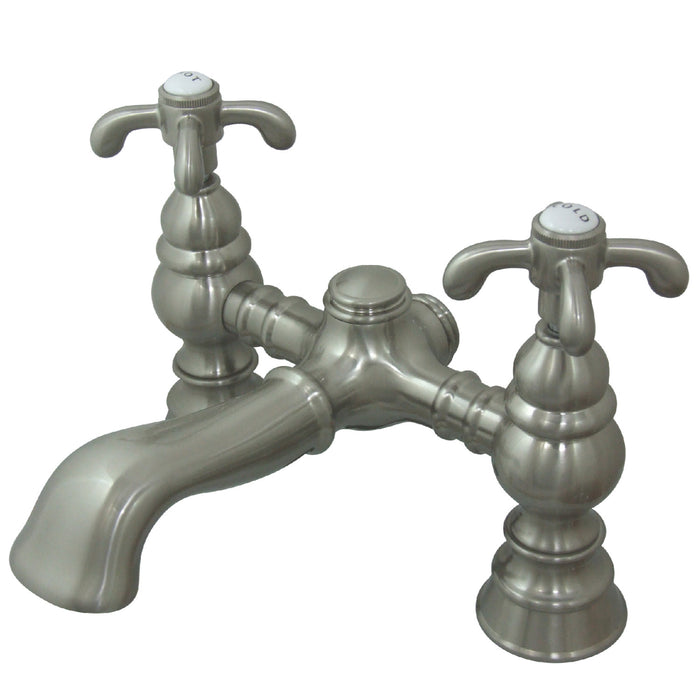 Vintage CC1134T8 Two-Handle 2-Hole Deck Mount Clawfoot Tub Faucet, Brushed Nickel