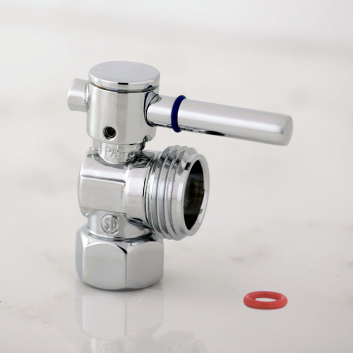 Kingston Sona CC13001DL - Fauceture 1/2-Inch FIP x 3/4-Inch Hose Thread Quarter-Turn Angle Shut-Off Valve, for Washing Machine, Polished Chrome