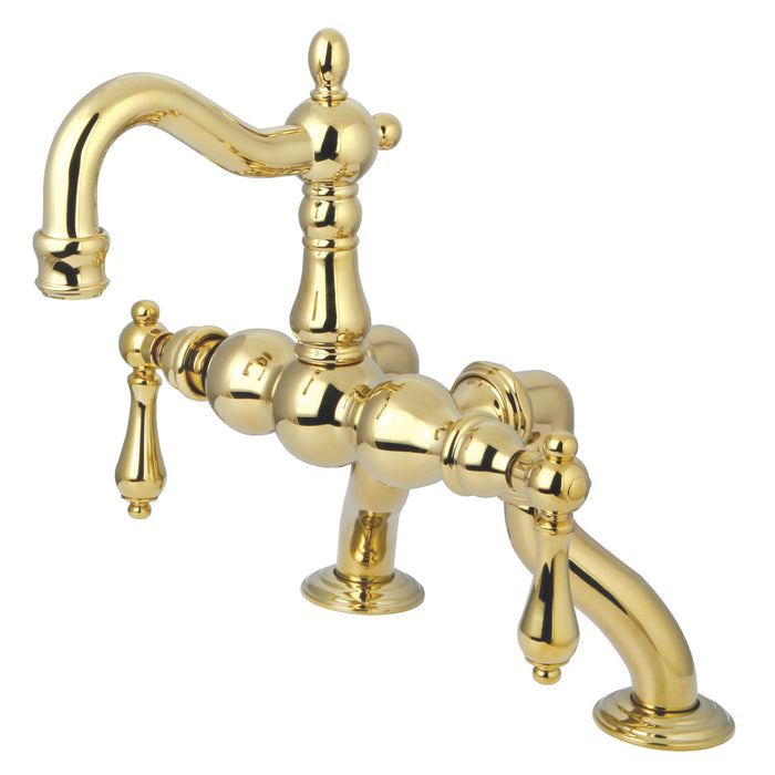 Vintage CC2001T2 Two-Handle 2-Hole Deck Mount Clawfoot Tub Faucet, Polished Brass
