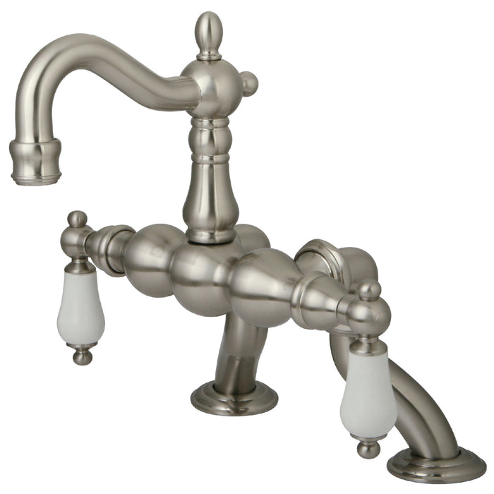 Vintage CC2005T8 Two-Handle 2-Hole Deck Mount Clawfoot Tub Faucet, Brushed Nickel