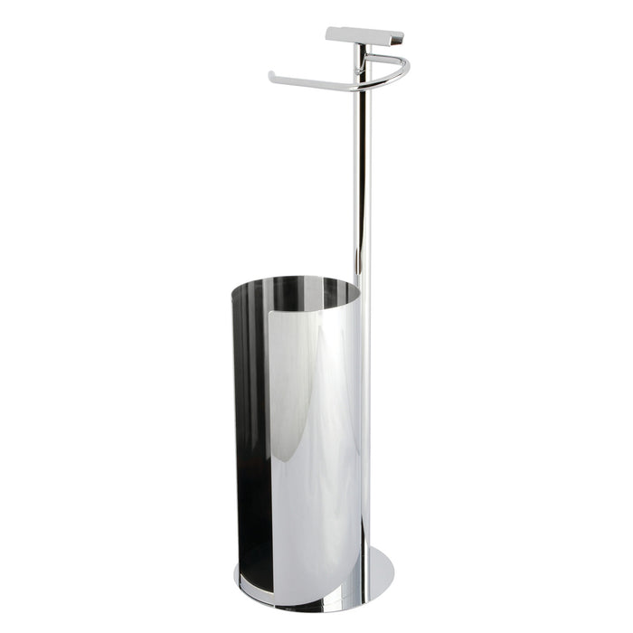 Continental CC2031 Freestanding Toilet Paper Holder with Roll Storage and Phone Stand, Polished Chrome