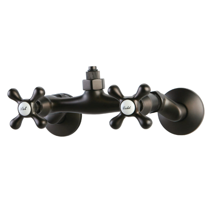 Kingston Heirloom CC2135 - Vintage Wall-Mount Tub Filler Faucet with Riser Adapter, Oil Rubbed Bronze