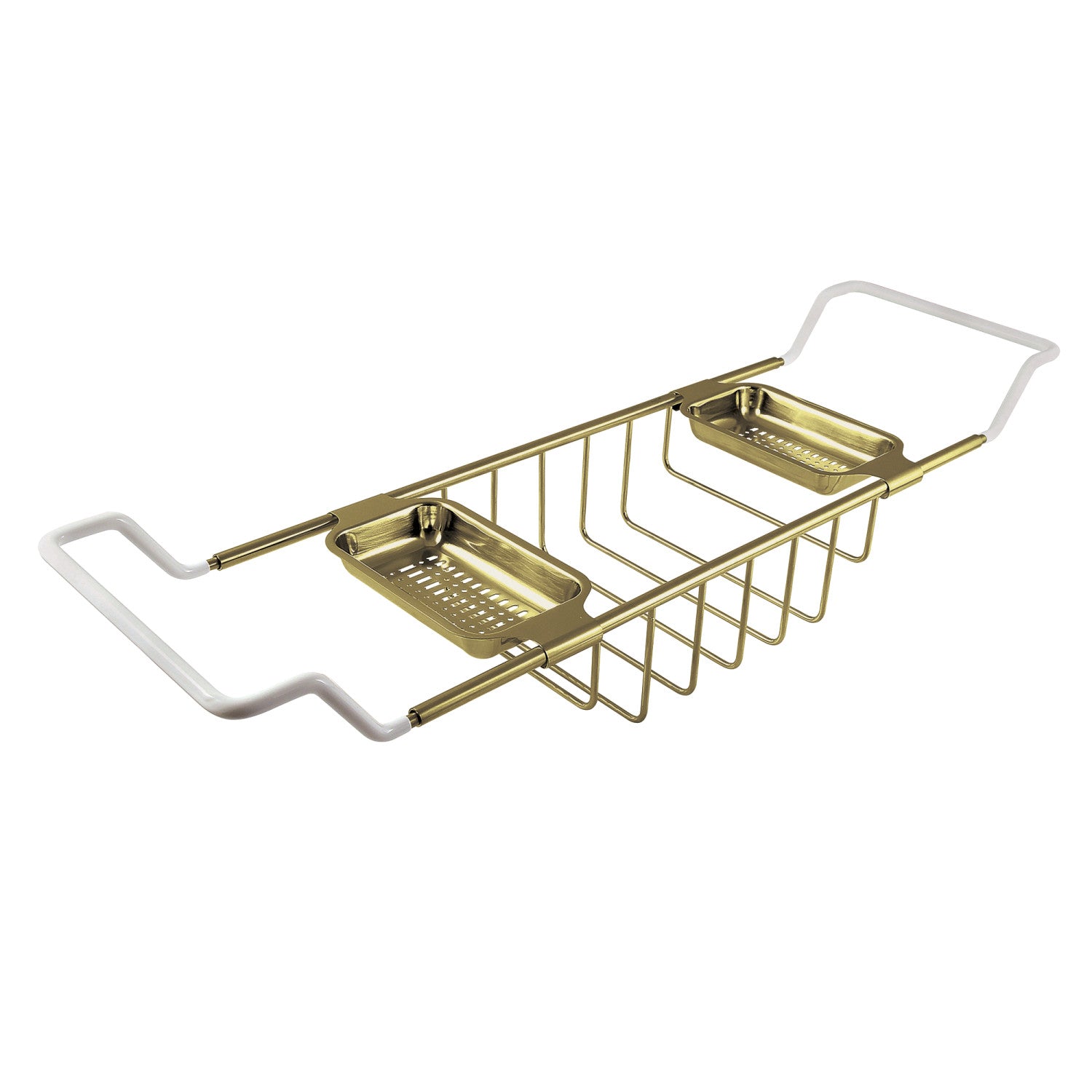 Antique Gold Fine Brass Bathroom Shelf Double Shower Caddy Basket Two Tier  Draining Hardware
