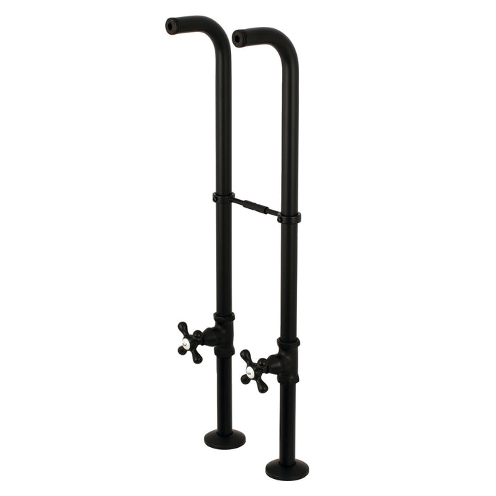 Kingston CC266S0AX Freestanding Supply Line with Stop Valve and Handle, Matte Black