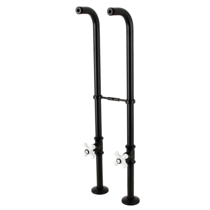 Kingston CC266S0PX Freestanding Supply Line with Stop Valve, Matte Black