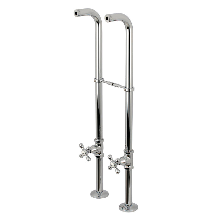 Kingston CC266S1AX Freestanding Supply Line with Stop Valve and Handle, Polished Chrome