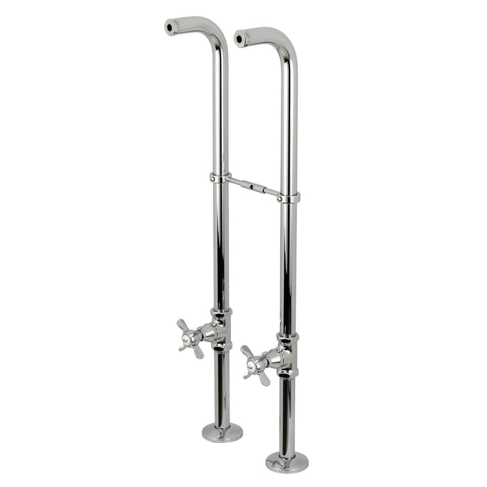 Kingston CC266S1BEX Freestanding Supply Line with Stop Valve and Handle, Polished Chrome