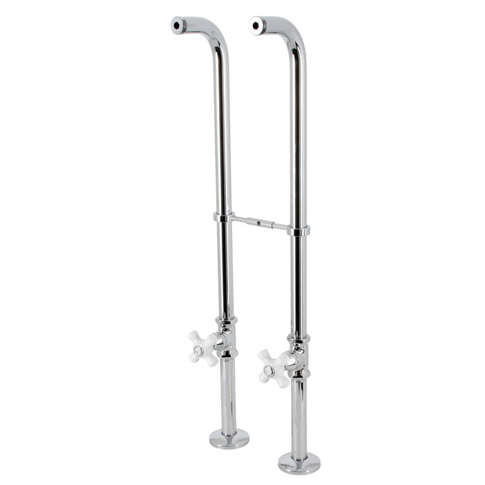 Kingston CC266S1PX Freestanding Supply Line with Stop Valve, Polished Chrome