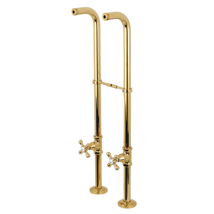 Kingston CC266S2AX Freestanding Supply Line with Stop Valve and Handle, Polished Brass