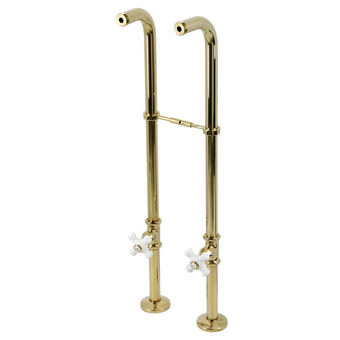 Kingston CC266S2PX Freestanding Supply Line with Stop Valve, Polished Brass