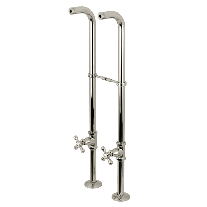 Kingston CC266S6AX Freestanding Supply Line with Stop Valve and Handle, Polished Nickel