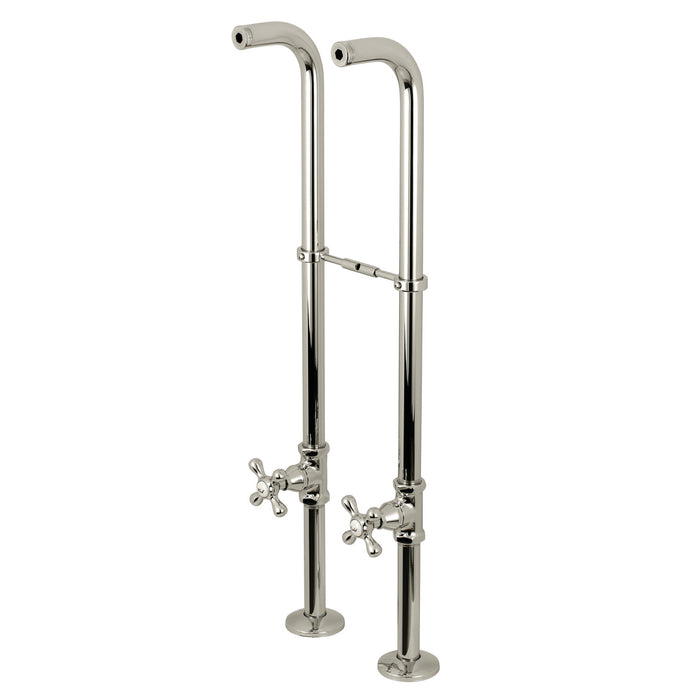 Kingston Kingston CC266S6AX Freestanding Supply Line with Stop Valve and Handle, Polished Nickel