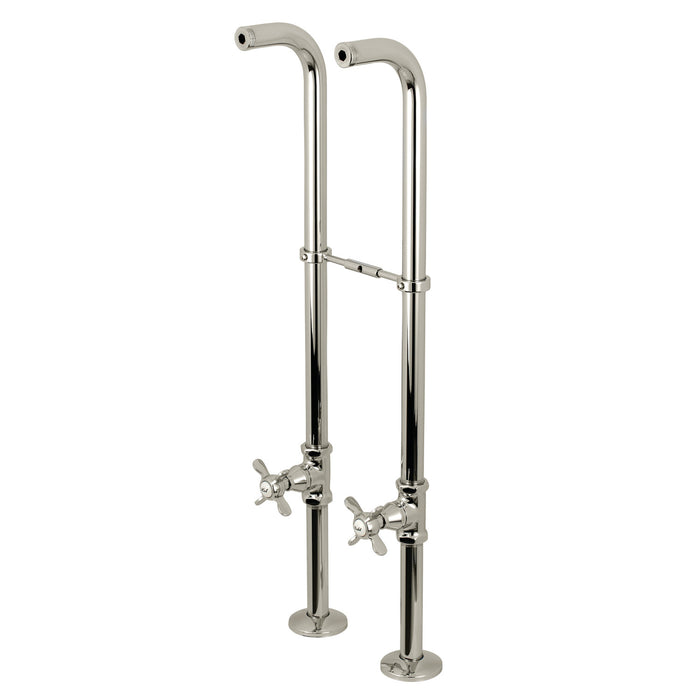 Kingston Kingston CC266S6BEX Freestanding Supply Line with Stop Valve and Handle, Polished Nickel
