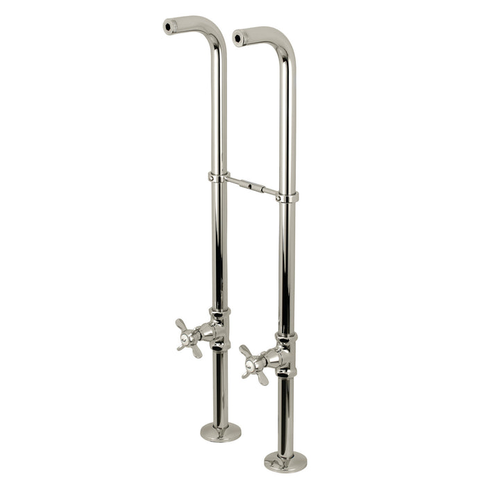 Kingston CC266S6BEX Freestanding Supply Line with Stop Valve and Handle, Polished Nickel