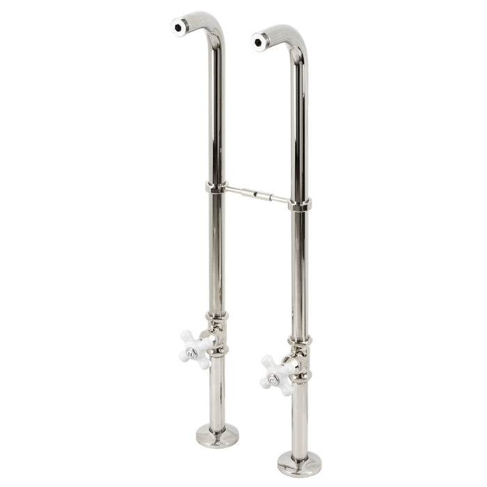Kingston CC266S6PX Freestanding Supply Line with Stop Valve, Polished Nickel