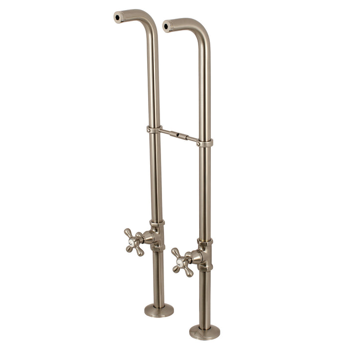 Kingston CC266S8AX Freestanding Supply Line with Stop Valve and Handle, Brushed Nickel