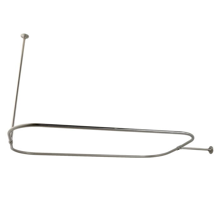 Kingston Heirloom CC3158 - Vintage 44.5-Inch Rectangular Shower Curtain Rod, 18 Gauge, Brushed Nickel