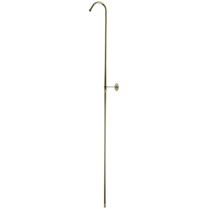 Vintage CC3162 62-Inch Shower Riser with Wall Support, Polished Brass