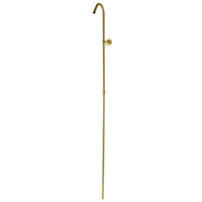 Vintage CC3167 62-Inch Shower Riser with Wall Support, Brushed Brass