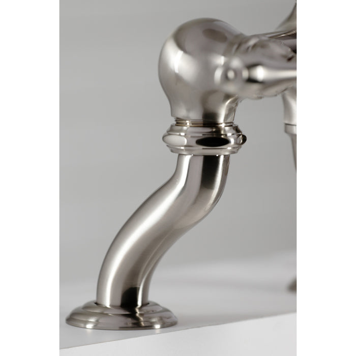 Vintage CC409T8 Three-Handle 2-Hole Deck Mount Clawfoot Tub Faucet with Hand Shower, Brushed Nickel