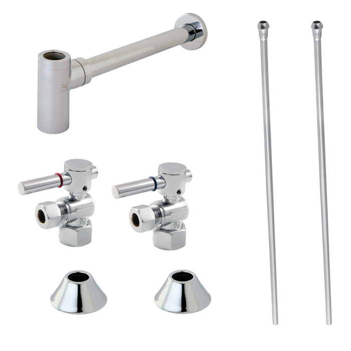 Trimscape CC43101DLLKB30 Contemporary Plumbing Sink Trim Kit with Bottle Trap, Polished Chrome