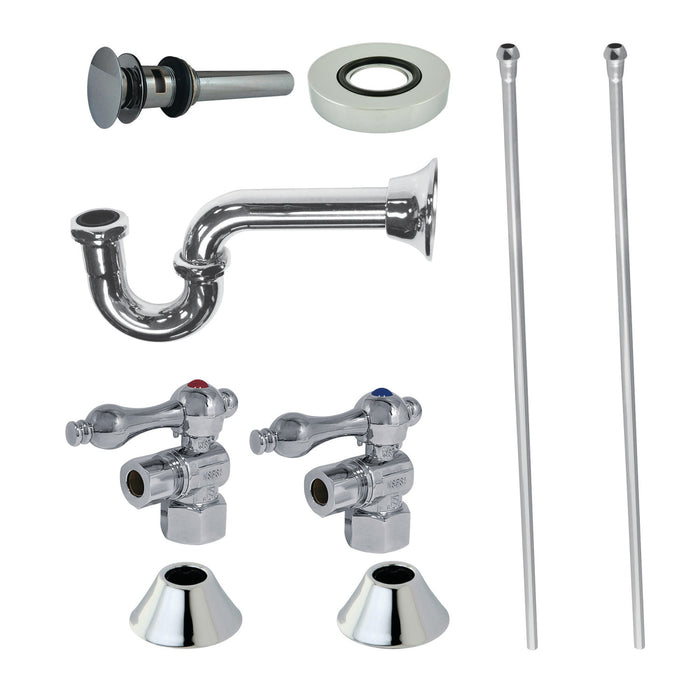 Trimscape CC43101VOKB30 Traditional Plumbing Sink Trim Kit with P-Trap and Overflow Drain, Polished Chrome