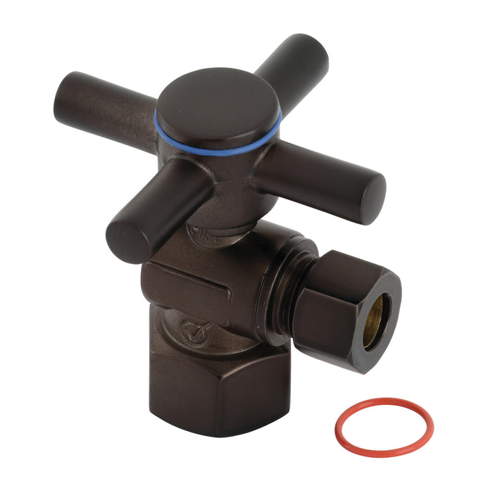 Concord CC43105DX 1/2-Inch FIP x 3/8-Inch OD Comp Quarter-Turn Angle Stop Valve, Oil Rubbed Bronze