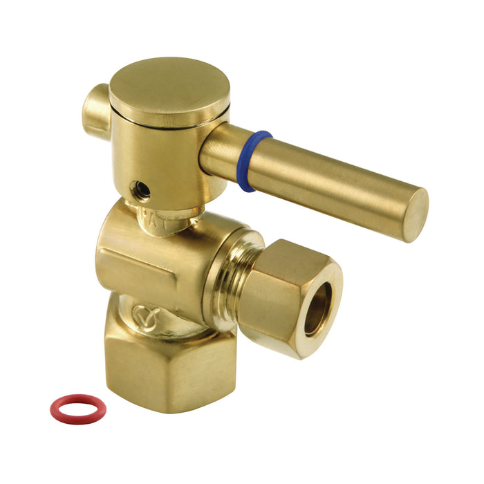 Concord CC43107DL 1/2-Inch FIP x 3/8-Inch OD Comp Quarter-Turn Angle Stop Valve, Brushed Brass