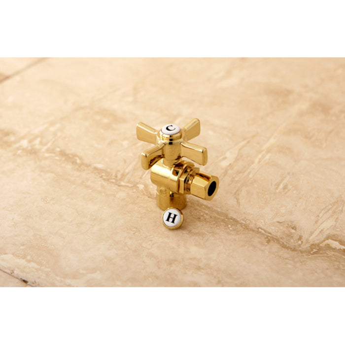 Kingston Tulare CC43202ZX - Millennium 1/2-Inch Sweat x 3/8-Inch O.D. Comp Angle Shut-Off Valve, Polished Brass