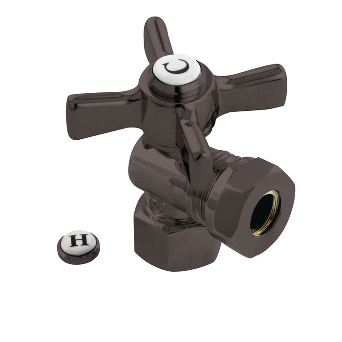 Millennium CC44105ZX 1/2-Inch FIP x 1/2 or 7/16-Inch Slip Joint Quarter-Turn Angle Stop Valve, Oil Rubbed Bronze