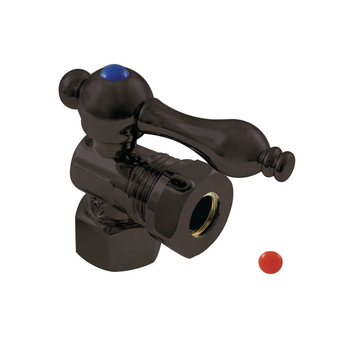 Kingston Heirloom CC44105 - Vintage 1/2-Inch FIP x 1/2-Inch or 7/16-Inch Slip Joint Quarter-Turn Angle Shut-Off Valve, Oil Rubbed Bronze