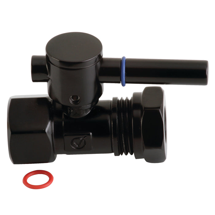 Concord CC44150DL 1/2-Inch FIP x 1/2-Inch or 7/16-Inch Slip Joint Quarter-Turn Straight Shut-Off Valve, Matte Black
