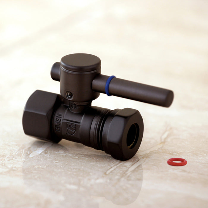 Kingston Sona CC44155DL - Concord 1/2-Inch FIP x 1/2-Inch or 7/16-Inch Slip Joint Quarter-Turn Straight Shut-Off Valve, Oil Rubbed Bronze